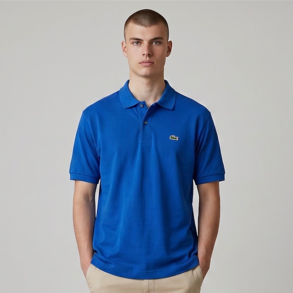 Lacoste Polo Shirt Men XL Blue NEW Classic Fit L.12.12 Cotton Pique Short Sleeve